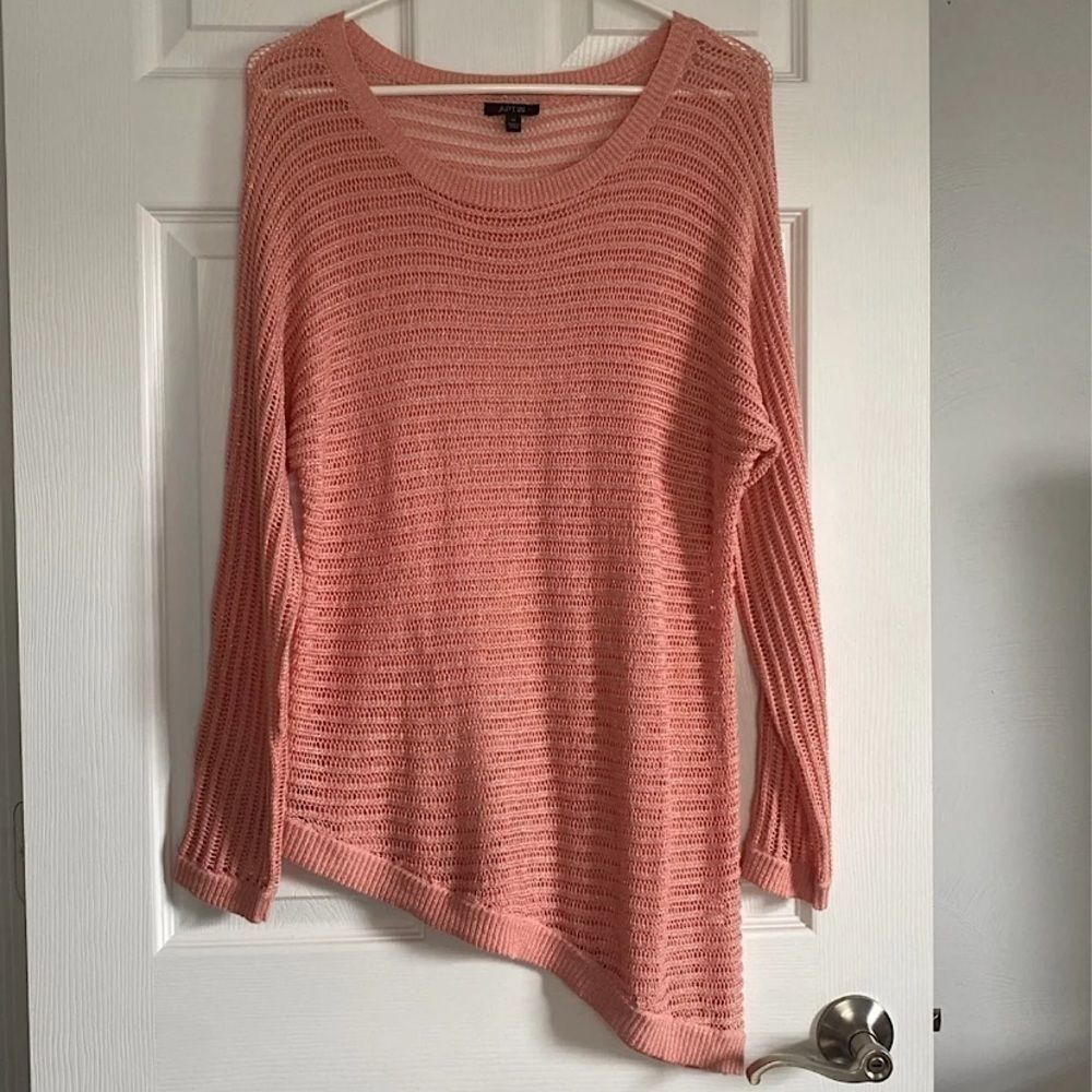 Apt. 9 Peach Knit Sweater M